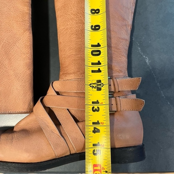 Cole Haan sz 7 tan leather tall harness riding boots - Picture 11 of 16